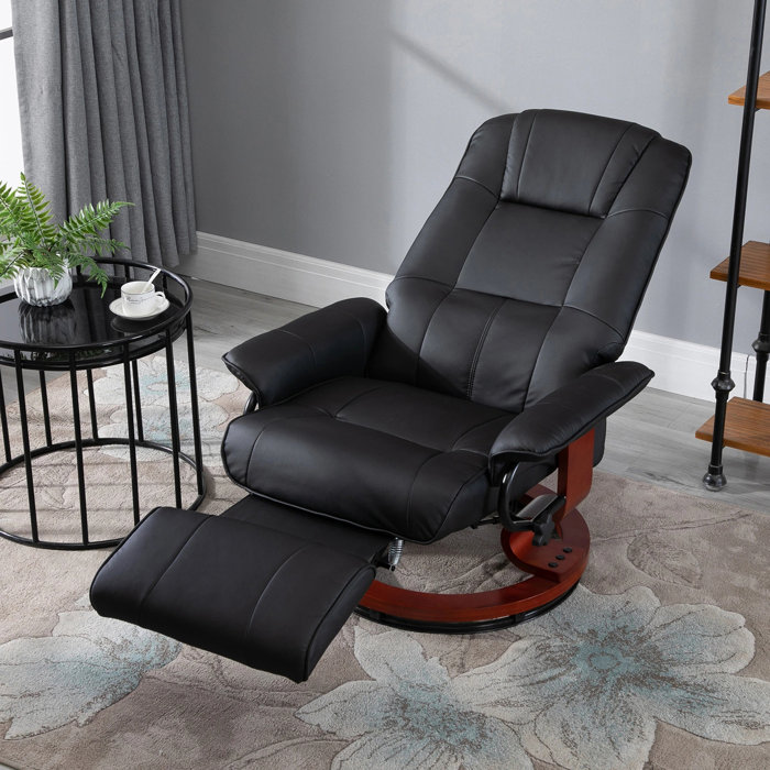 Latitude Run® Demetrik Vegan Leather Swivel Recliner Wayfair